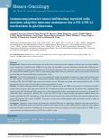 Cover page: Immunosuppressive tumor-infiltrating myeloid cells mediate adaptive immune resistance via a PD-1/PD-L1 mechanism in glioblastoma