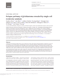 Cover page: Relapse pathway of glioblastoma revealed by single-cell molecular analysis