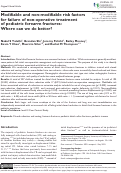 Cover page: Modifiable and non-modifiable risk factors for failure of non-operative treatment of pediatric forearm fractures: Where can we do better?