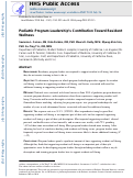 Cover page: Pediatric Program Leadership's Contribution Toward Resident Wellness