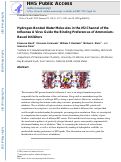 Cover page: Hydrogen-Bonded Water Molecules in the M2 Channel of the Influenza A Virus Guide the Binding Preferences of Ammonium-Based Inhibitors