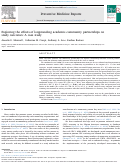 Cover page: EXPLORING THE EFFECT OF LONGSTANDING ACADEMIC-COMMUNITY PARTNERSHIPS ON STUDY OUTCOMES: A CASE STUDY