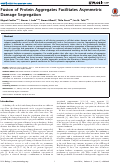 Cover page: Fusion of Protein Aggregates Facilitates Asymmetric Damage Segregation