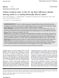 Cover page: School nutrition laws in the US: do they influence obesity among youth in a racially/ethnically diverse state?