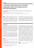 Cover page: A carboxyl-terminal interaction of lamin B1 is dependent on the CAAX endoprotease Rce1 and carboxymethylation