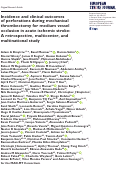 Cover page: Incidence and clinical outcomes of perforations during mechanical thrombectomy for medium vessel occlusion in acute ischemic stroke: A retrospective, multicenter, and multinational study.