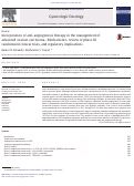 Cover page: Incorporation of anti-angiogenesis therapy in the management of advanced ovarian carcinoma—Mechanistics, review of phase III randomized clinical trials, and regulatory implications