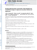 Cover page: Resting-state functional connectivity of the amygdala and longitudinal changes in depression severity in adolescent depression