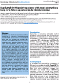 Cover page: Dupilumab in HIV-positive patients with atopic dermatitis: a long-term follow-up patient and a literature review