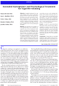 Cover page of Extended nortriptyline and psychological treatment for cigarette smoking