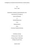 Cover page: Investigations of the Electrochemical Reduction of Carbon Dioxide