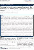 Cover page: Temporal trends in motor vehicle fatalities in the United States, 1968 to 2010 - a joinpoint regression analysis