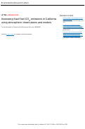 Cover page: Assessing fossil fuel CO2 emissions in California using atmospheric observations and models