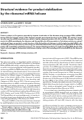 Cover page: Structural evidence for product stabilization by the ribosomal mRNA helicase