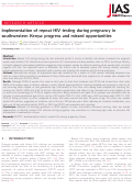 Cover page: Implementation of repeat HIV testing during pregnancy in southwestern Kenya: progress and missed opportunities