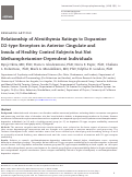 Cover page: Relationship of Alexithymia Ratings to Dopamine D2-type Receptors in Anterior Cingulate and Insula of Healthy Control Subjects but Not Methamphetamine-Dependent Individuals