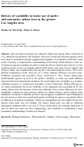 Cover page: Drivers of variability in water use of native and non-native urban trees in the greater Los Angeles area