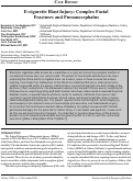 Cover page: E-cigarette Blast Injury: Complex Facial  Fractures and Pneumocephalus