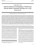 Cover page: Optical Coherence Tomography of Pulmonary Arterial Walls in Humans and Pigs (Sus scrofa domesticus).