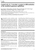 Cover page: Central role of α7 nicotinic receptor in differentiation of the stratified squamous epithelium