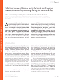 Cover page: Polo-like kinase 4 kinase activity limits centrosome overduplication by autoregulating its own stability