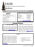 Cover page: IAOS Bulletin 35