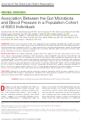 Cover page: Association Between the Gut Microbiota and Blood Pressure in a Population Cohort of 6953 Individuals