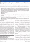 Cover page: The Impact of Circadian Misalignment on Athletic Performance in Professional Football Players