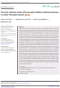 Cover page: Growth–defense trade‐offs promote habitat isolation between recently‐diverged species