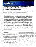 Cover page: Chlorophyll absorption and phytoplankton size information inferred from hyperspectral particulate beam attenuation.