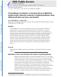 Cover page: From pathways to networks: Connecting dots by establishing protein–protein interaction networks in signaling pathways using affinity purification and mass spectrometry