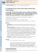 Cover page: A Comparative Study of Pain in Heart Failure and Non-Heart Failure Veterans