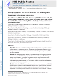 Cover page: Anxiety symptoms and risk of dementia and mild cognitive impairment in the oldest old women