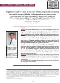 Cover page: Ripples on spikes show increased phase‐amplitude coupling in mesial temporal lobe epilepsy seizure‐onset zones