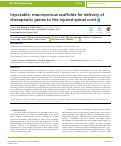 Cover page: Injectable, macroporous scaffolds for delivery of therapeutic genes to the injured spinal cord