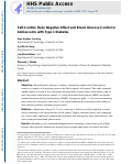 Cover page: Self-Control, Daily Negative Affect, and Blood Glucose Control in Adolescents With Type 1 Diabetes