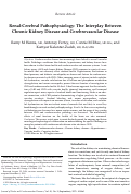 Cover page: Renal-Cerebral Pathophysiology: The Interplay Between Chronic Kidney Disease and Cerebrovascular Disease