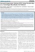 Cover page: Vacuum/Compression Valving (VCV) Using Parrafin-Wax on a Centrifugal Microfluidic CD Platform