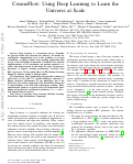 Cover page: CosmoFlow: Using Deep Learning to Learn the Universe at Scale