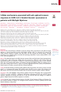 Cover page: Cellular mechanisms associated with sub-optimal immune responses to SARS-CoV-2 bivalent booster vaccination in patients with Multiple Myeloma.