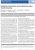 Cover page: Designing materials for electrochemical carbon dioxide recycling