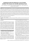 Cover page: Liquefaction-induced softening of load transfer between pile groups and laterally spreading crusts