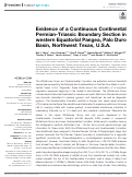 Cover page: Evidence of a Continuous Continental Permian-Triassic Boundary Section in western Equatorial Pangea, Palo Duro Basin, Northwest Texas, U.S.A.