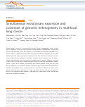 Cover page: Simultaneous evolutionary expansion and constraint of genomic heterogeneity in multifocal lung cancer