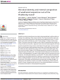 Cover page: Microbial diversity and mineral composition of weathered serpentine rock of the Khalilovsky massif.