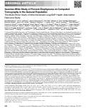 Cover page: Genome-Wide Study of Percent Emphysema on Computed Tomography in the General Population. The Multi-Ethnic Study of Atherosclerosis Lung/SNP Health Association Resource Study