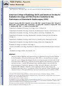 Cover page: American College of Radiology (ACR) and American Society for Radiation Oncology (ASTRO) Practice Guideline for the Performance of Stereotactic Radiosurgery (SRS)