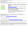 Cover page: Parenting styles and emotional intelligence of HIV-affected children in Thailand