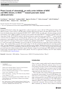 Cover page: Phase II study of selumetinib, an orally active inhibitor of MEK1 and MEK2 kinases, in KRASG12R-mutant pancreatic ductal adenocarcinoma