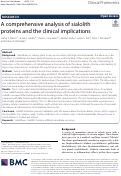 Cover page: A comprehensive analysis of sialolith proteins and the clinical implications